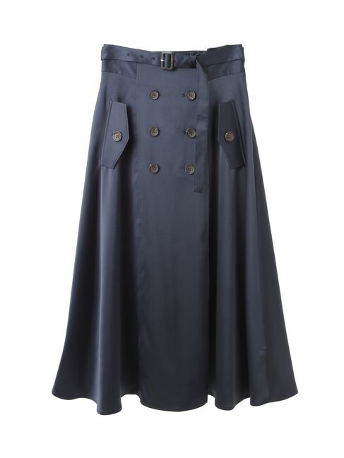 YECCA VECCA「トレンチデザインサテンスカート」|スカート|