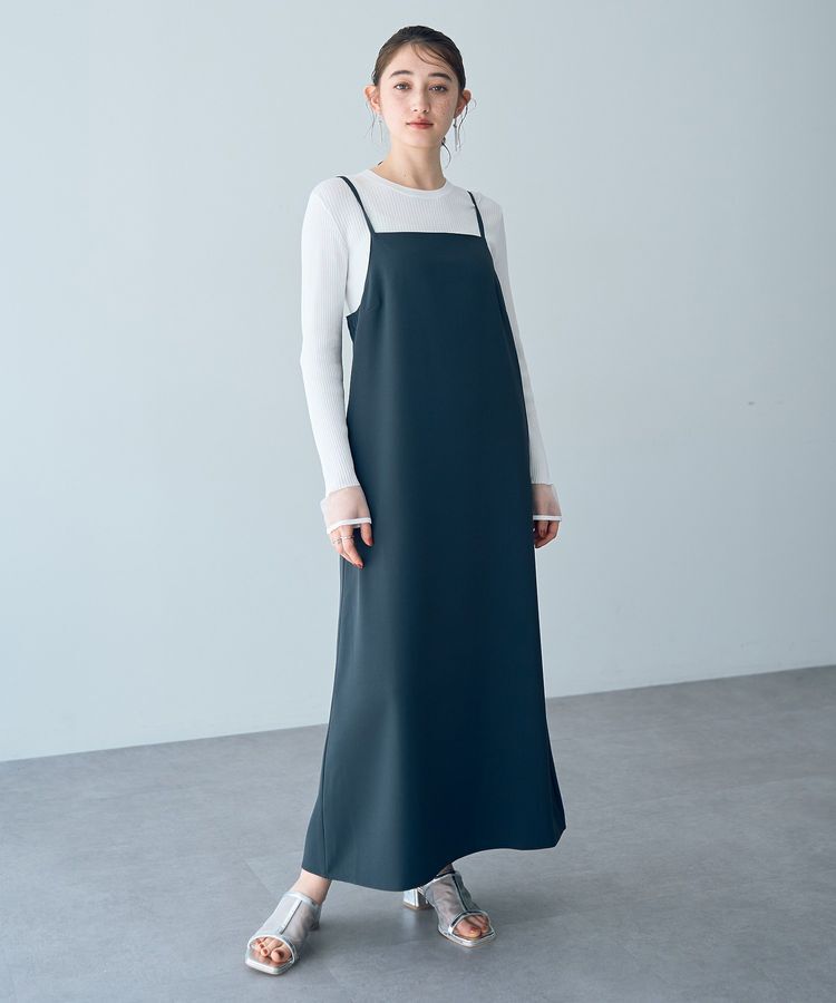 YECCA VECCA「【２点SET】ブルゾンセットキャミワンピース」|ワンピース|