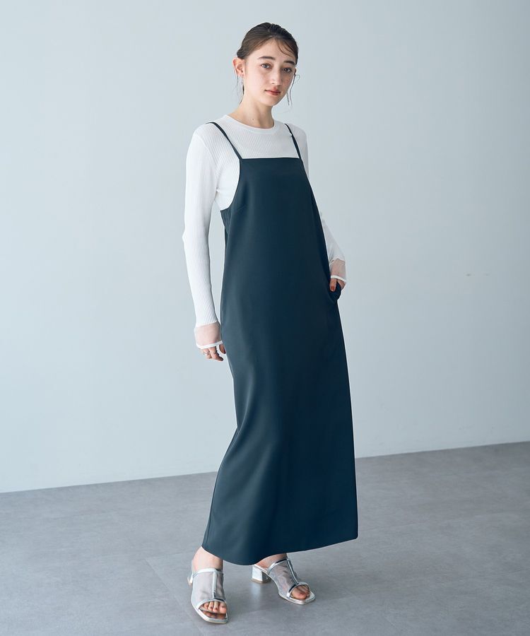 YECCA VECCA「【２点SET】ブルゾンセットキャミワンピース」|ワンピース|