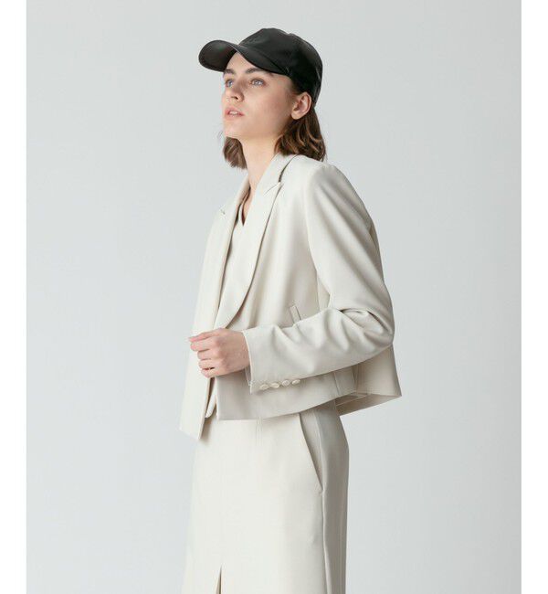 allureville「【セットアップ対応可能】ギャバショートジャケット」|テーラードジャケット|