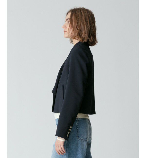 allureville「【セットアップ対応可能】ギャバショートジャケット」|テーラードジャケット|