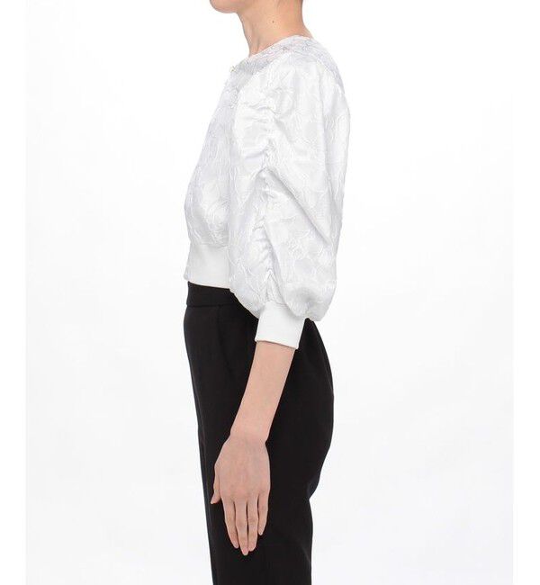 LOULOU WILLOUGHBY「【LOULOU WILLOUGHBY】VIORAジャガードギャザーブルゾン」|ブルゾン・スタジャン|