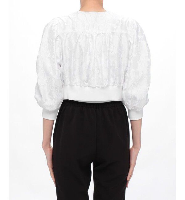 LOULOU WILLOUGHBY「【LOULOU WILLOUGHBY】VIORAジャガードギャザーブルゾン」|ブルゾン・スタジャン|