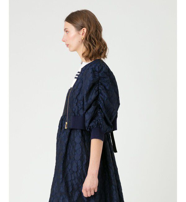 LOULOU WILLOUGHBY「【LOULOU WILLOUGHBY】VIORAジャガードギャザーブルゾン」|ブルゾン・スタジャン|