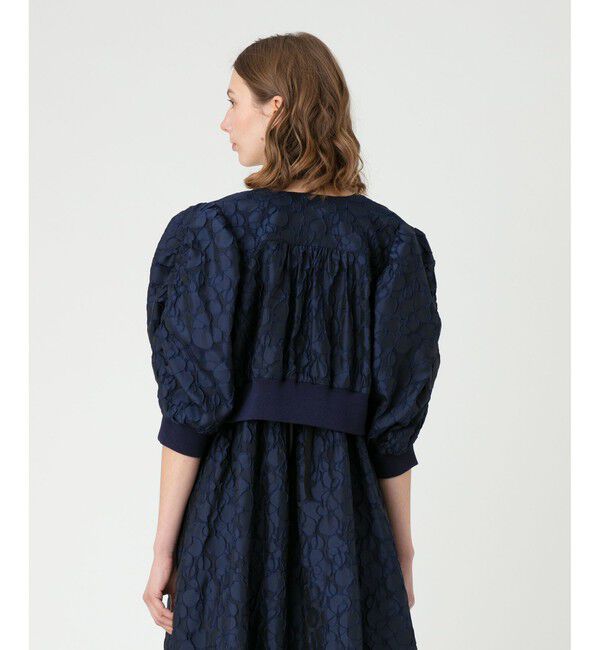 LOULOU WILLOUGHBY「【LOULOU WILLOUGHBY】VIORAジャガードギャザーブルゾン」|ブルゾン・スタジャン|