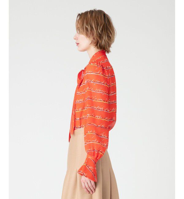 LOULOU WILLOUGHBY「【LOULOU WILLOUGHBY】RATTIレタードボーダーブラウス」|シャツ・ブラウス|