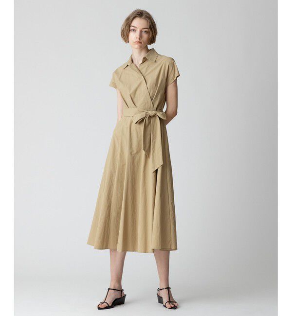 allureville「ナイロンカシュクールワンピース」|ワンピース|ベージュ