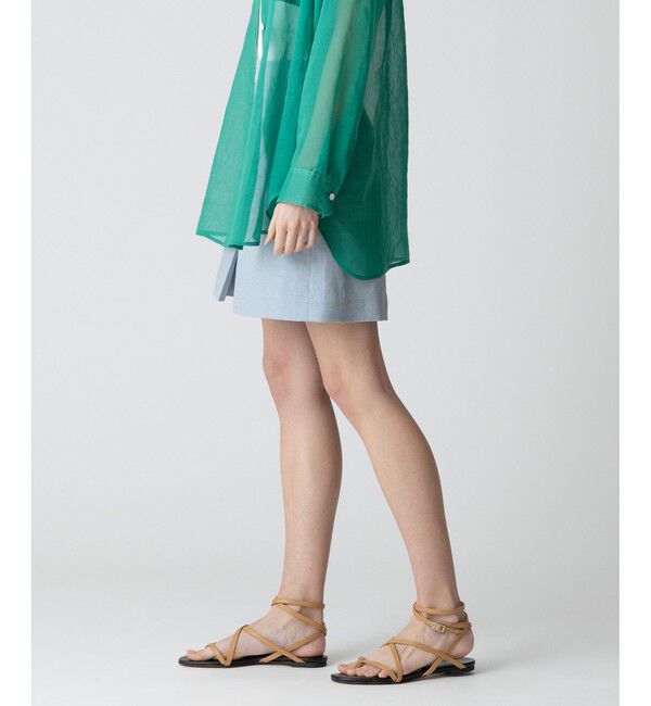 allureville「【セットアップ対応可能】リネンコンシャークスキンショートパンツ」|その他|