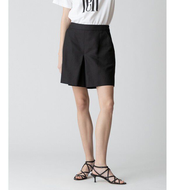 allureville「【セットアップ対応可能】リネンコンシャークスキンショートパンツ」|その他|ブラック