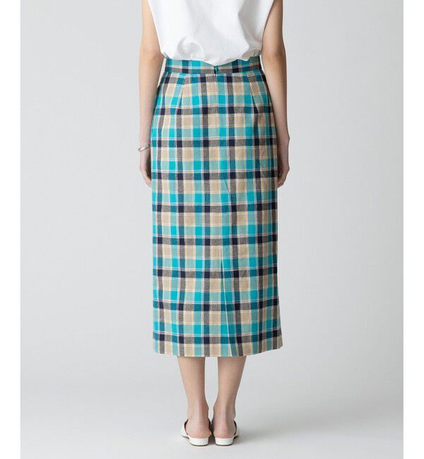 allureville「テクニカルチェックタイトスカート」|タイト|