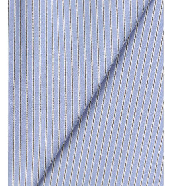 allureville「【セットアップ対応可能】ストライプスタンドフリルブラウス」|シャツ・ブラウス|