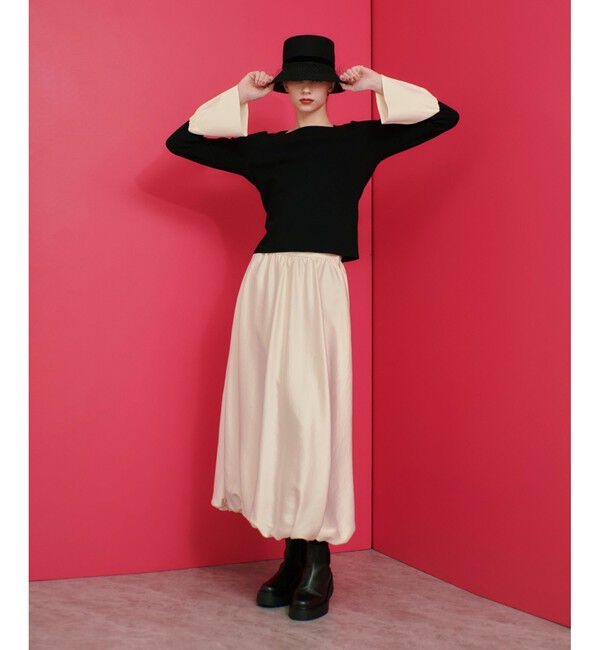 LOULOU WILLOUGHBY「【LOULOU WILLOUGHBY】チンツサテンバルーンスカート」|スカート|