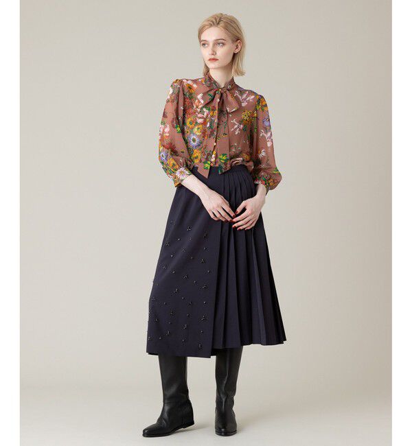 LOULOU WILLOUGHBY「【LOULOU WILLOUGHBY】ビジューアシメスカート」|スカート|