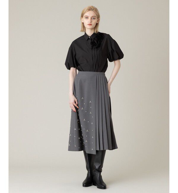 LOULOU WILLOUGHBY「【LOULOU WILLOUGHBY】ビジューアシメスカート」|スカート|