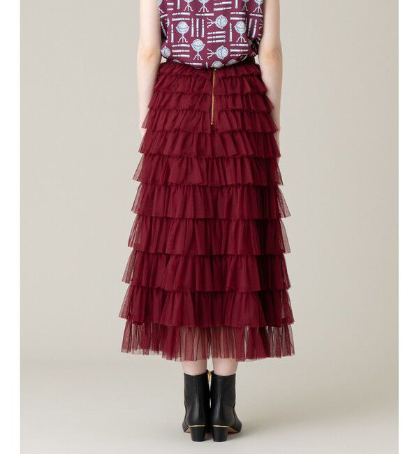 LOULOU WILLOUGHBY「【LOULOU WILLOUGHBY】ティアードチュールスカート」|スカート|