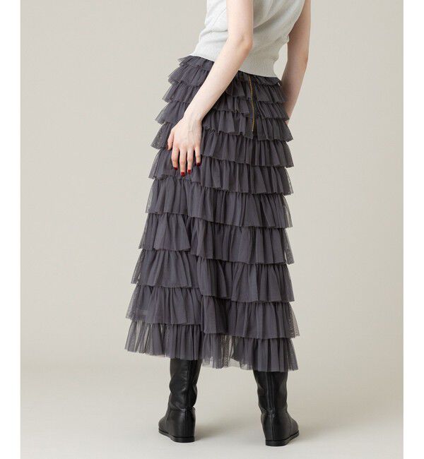 LOULOU WILLOUGHBY「【LOULOU WILLOUGHBY】ティアードチュールスカート」|スカート|