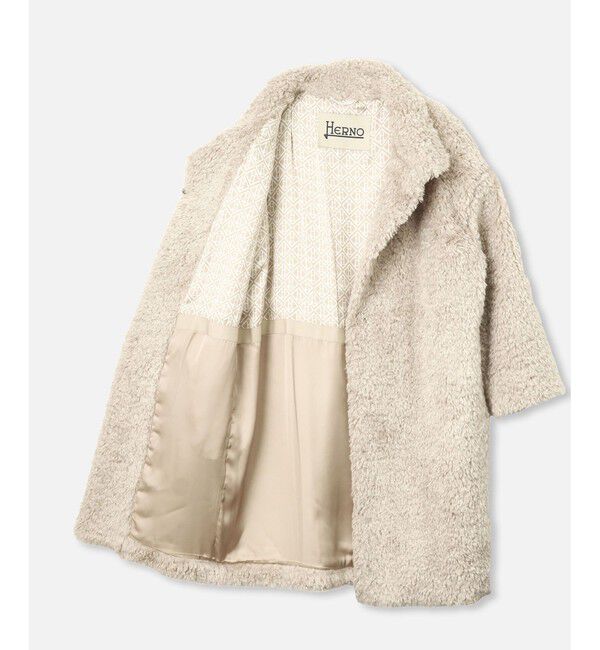 allureville「【HERNO(ヘルノ－)】 CURLY ECO FUR HIGH NECK CT」|ダッフルコート|