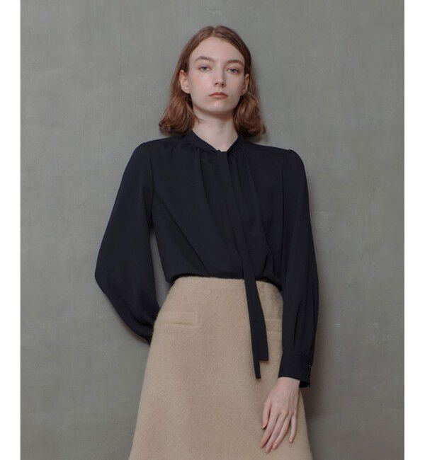 allureville「ジョーゼットボウタイブラウス」|シャツ・ブラウス|ブラック