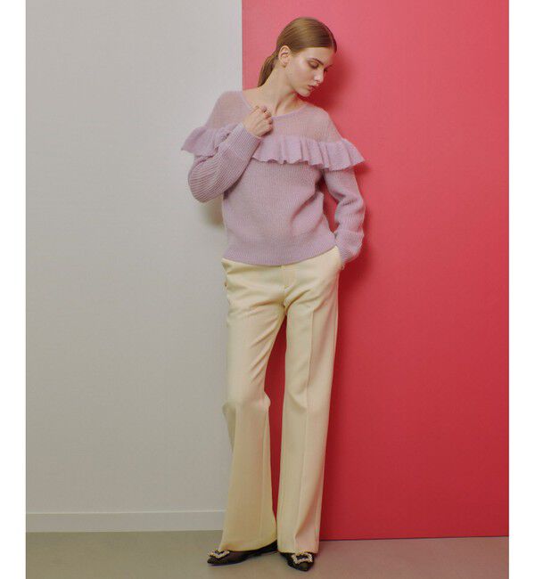 LOULOU WILLOUGHBY「【LOULOU WILLOUGHBY】モヘヤラッフルプルオーバー」|ニット・セーター|