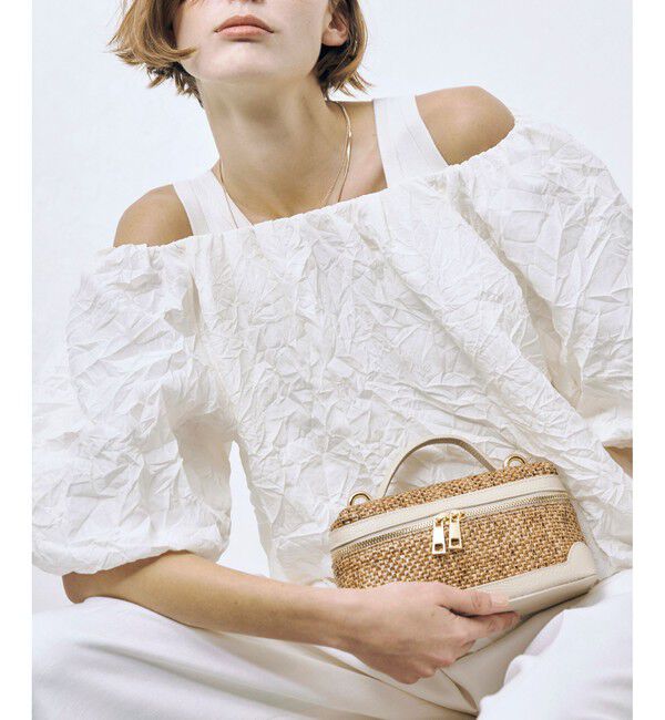 allureville「ラフィアコスメハンドバッグ」|ショルダー・メッセンジャー|