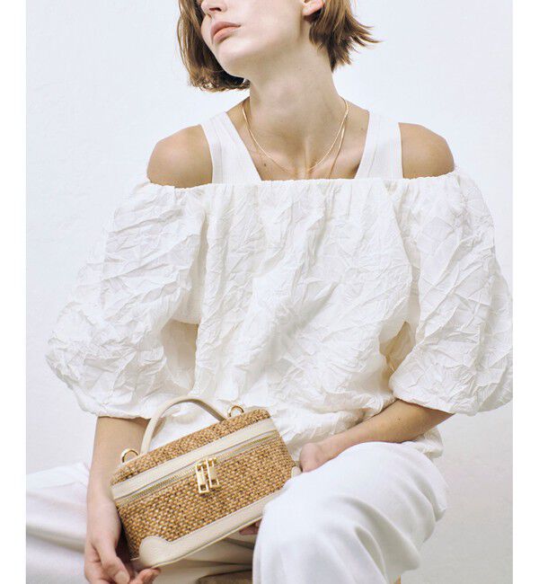 allureville「ラフィアコスメハンドバッグ」|ショルダー・メッセンジャー|