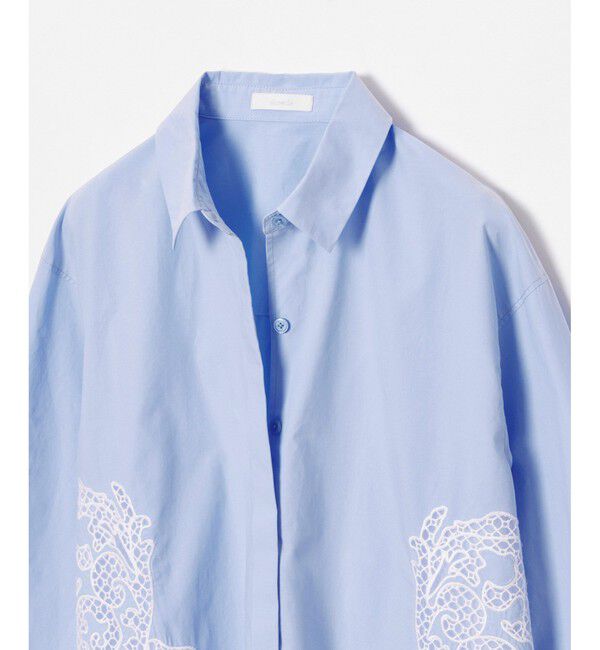 allureville「サイドエンブロイダリーシャツブラウス」|シャツ・ブラウス|