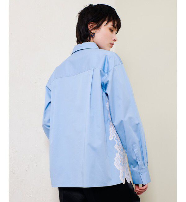 allureville「サイドエンブロイダリーシャツブラウス」|シャツ・ブラウス|