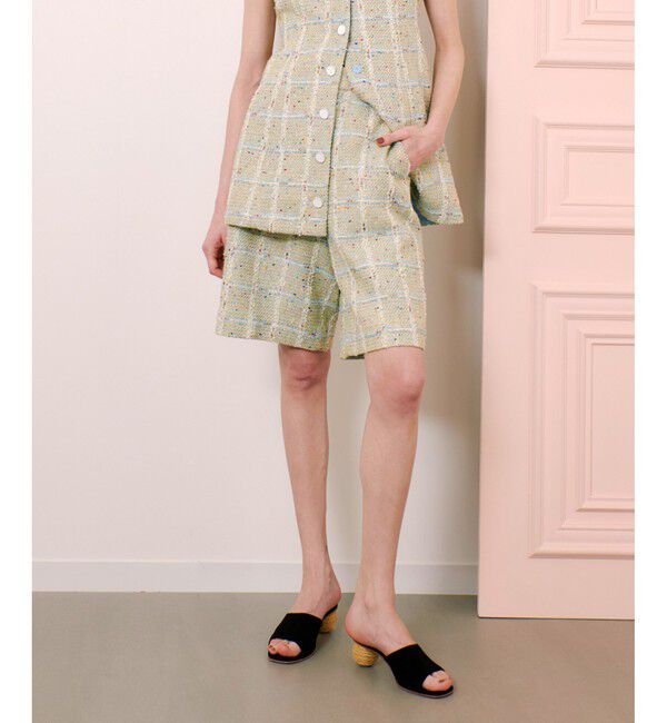 LOULOU WILLOUGHBY「【LOULOU WILLOUGHBY】LINTONツイードハーフパンツ」|その他|