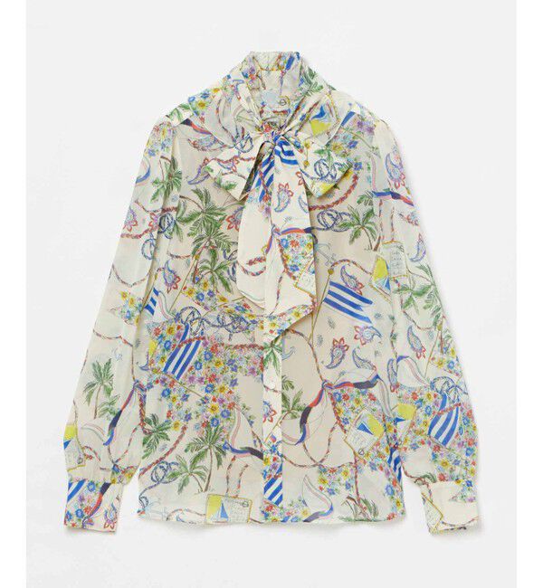 LOULOU WILLOUGHBY「【LOULOU WILLOUGHBY】アーカイブフリルリボンブラウス」|シャツ・ブラウス|