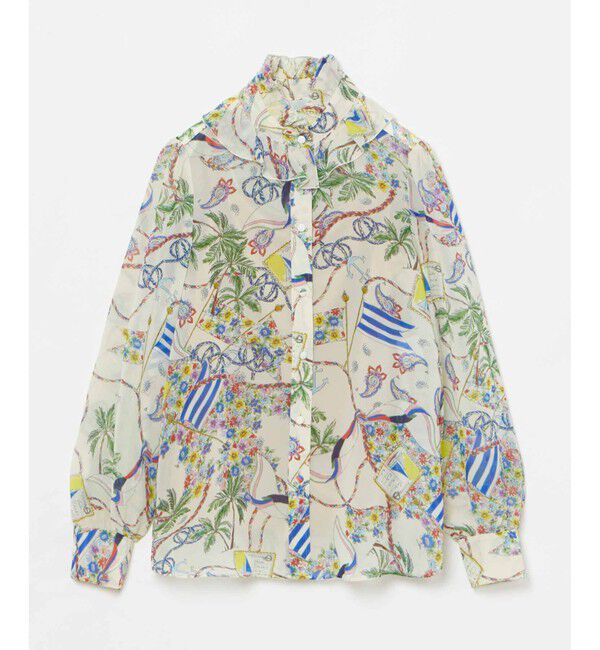 LOULOU WILLOUGHBY「【LOULOU WILLOUGHBY】アーカイブフリルリボンブラウス」|シャツ・ブラウス|