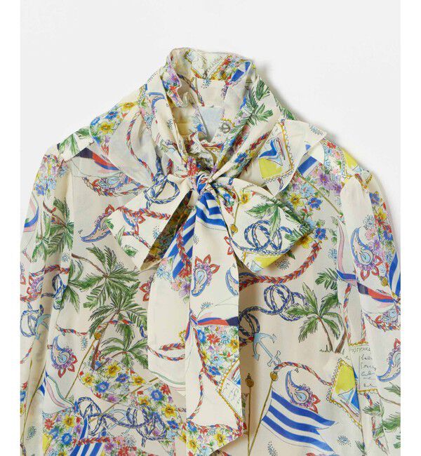 LOULOU WILLOUGHBY「【LOULOU WILLOUGHBY】アーカイブフリルリボンブラウス」|シャツ・ブラウス|