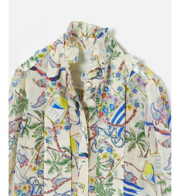 LOULOU WILLOUGHBY「【LOULOU WILLOUGHBY】アーカイブフリルリボンブラウス」|シャツ・ブラウス|