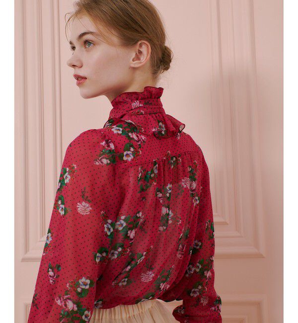 LOULOU WILLOUGHBY「【LOULOU WILLOUGHBY】アーカイブフリルリボンブラウス」|シャツ・ブラウス|