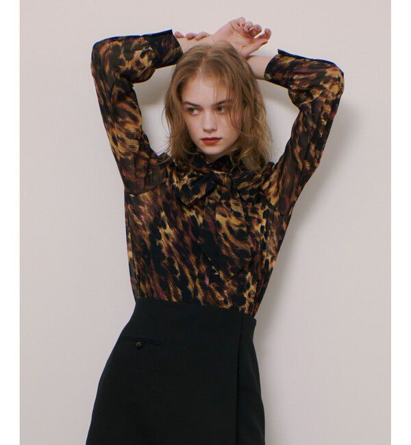 LOULOU WILLOUGHBY「【LOULOU WILLOUGHBY】アーカイブフリルリボンブラウス」|シャツ・ブラウス|