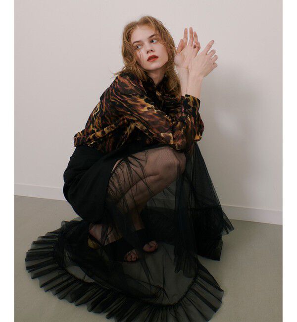 LOULOU WILLOUGHBY「【LOULOU WILLOUGHBY】アーカイブフリルリボンブラウス」|シャツ・ブラウス|