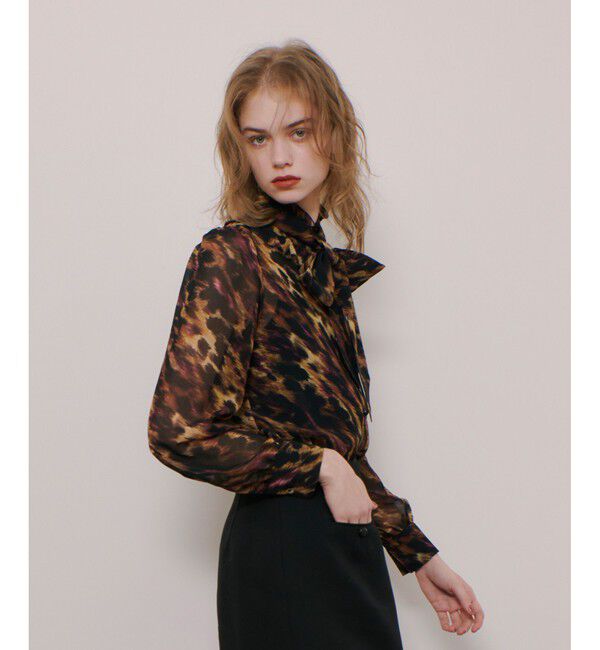 LOULOU WILLOUGHBY「【LOULOU WILLOUGHBY】アーカイブフリルリボンブラウス」|シャツ・ブラウス|