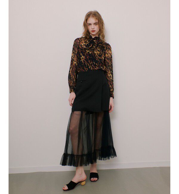 LOULOU WILLOUGHBY「【LOULOU WILLOUGHBY】アーカイブフリルリボンブラウス」|シャツ・ブラウス|