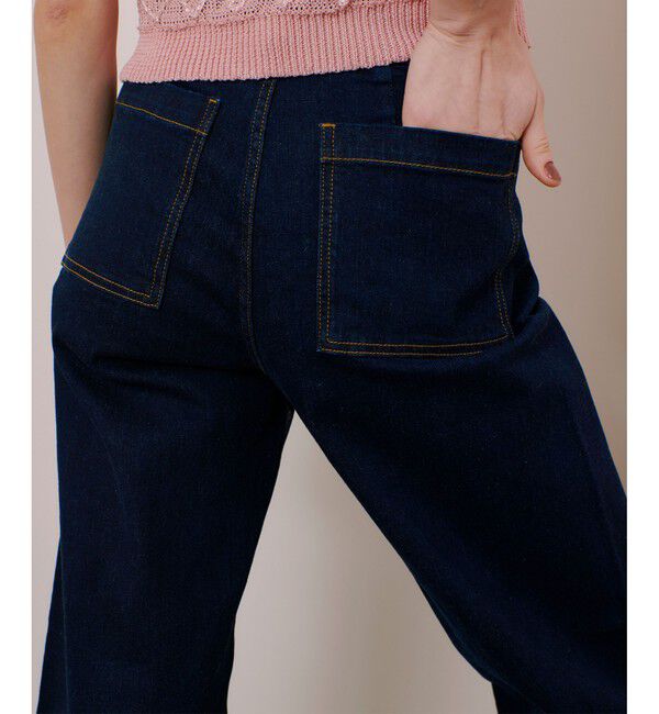 LOULOU WILLOUGHBY「【LOULOU WILLOUGHBY】デニムヘムフリンジパンツ」|デニム|