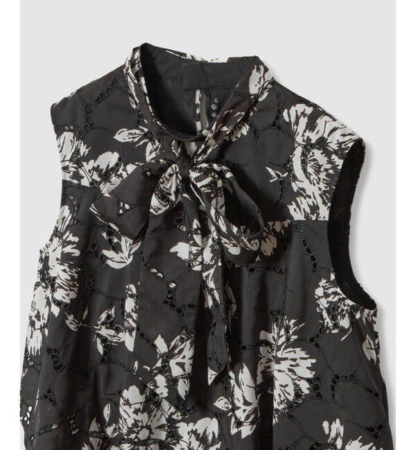 LOULOU WILLOUGHBY「【LOULOU WILLOUGHBY】モノトーンフラワー刺繍ブラウス」|シャツ・ブラウス|