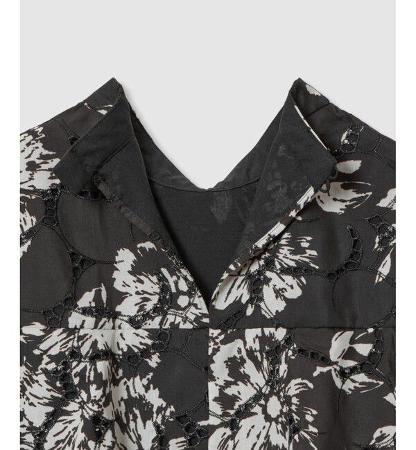 LOULOU WILLOUGHBY「【LOULOU WILLOUGHBY】モノトーンフラワー刺繍ブラウス」|シャツ・ブラウス|