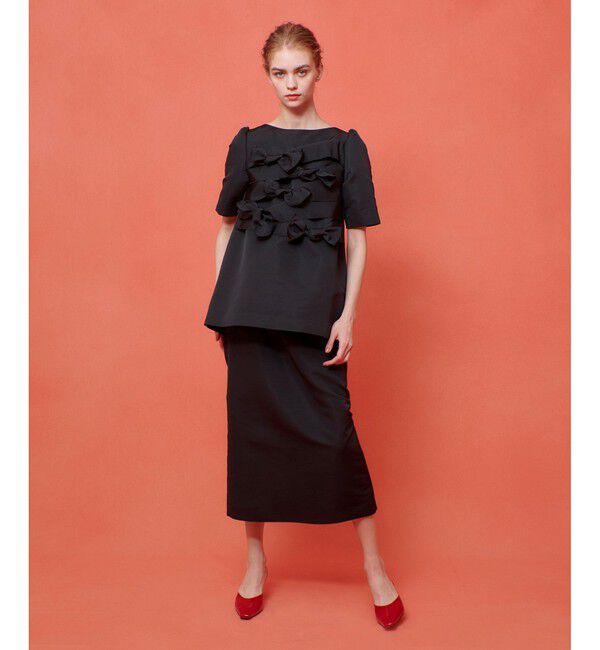 LOULOU WILLOUGHBY「【LOULOU WILLOUGHBY】ランダムリボンタフタスカート」|スカート|