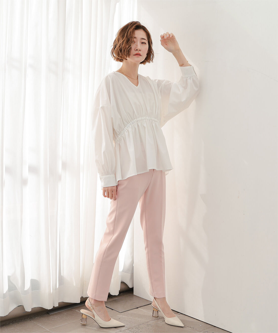 ur's「【星玲奈さんコラボアイテム】カラースティックパンツ」|スラックス|