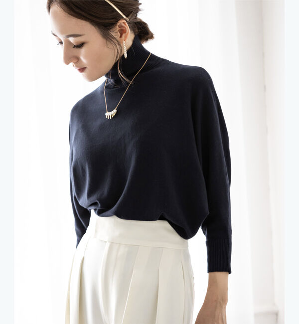 ur's「【星玲奈さんコラボアイテム】ハイネックドルマンスリーブニット」|ニット・セーター|