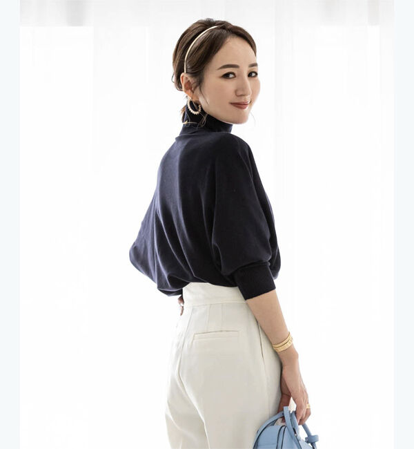 ur's「【星玲奈さんコラボアイテム】ハイネックドルマンスリーブニット」|ニット・セーター|