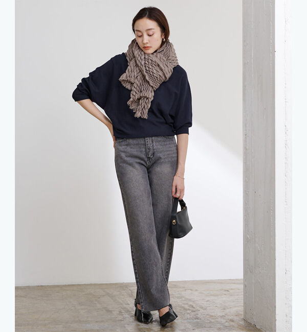 ur's「【星玲奈さんコラボアイテム】ハイネックドルマンスリーブニット」|ニット・セーター|