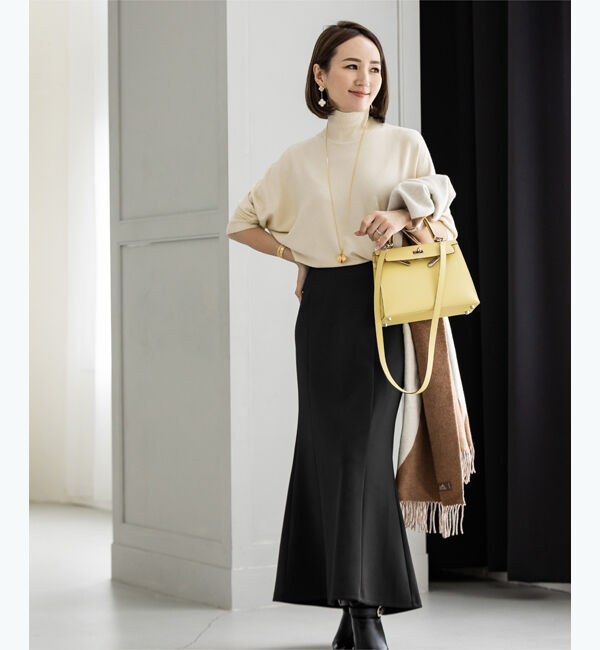 ur's「【星玲奈さんコラボアイテム】ハイネックドルマンスリーブニット」|ニット・セーター|