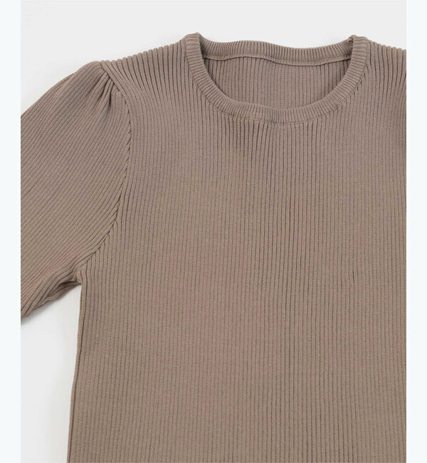 ur's「【星玲奈さんコラボアイテム】クルーネックパフスリーブニット」|ニット・セーター|