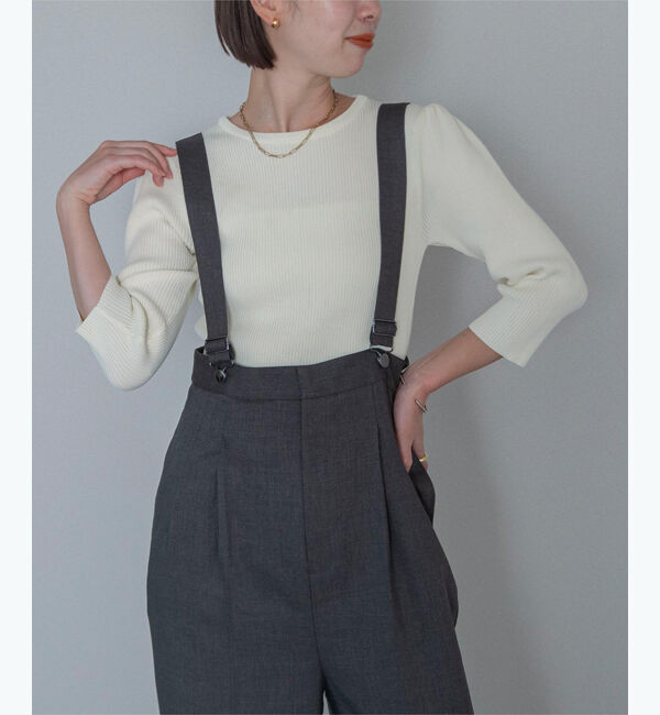 ur's「【星玲奈さんコラボアイテム】クルーネックパフスリーブニット」|ニット・セーター|アイボリー