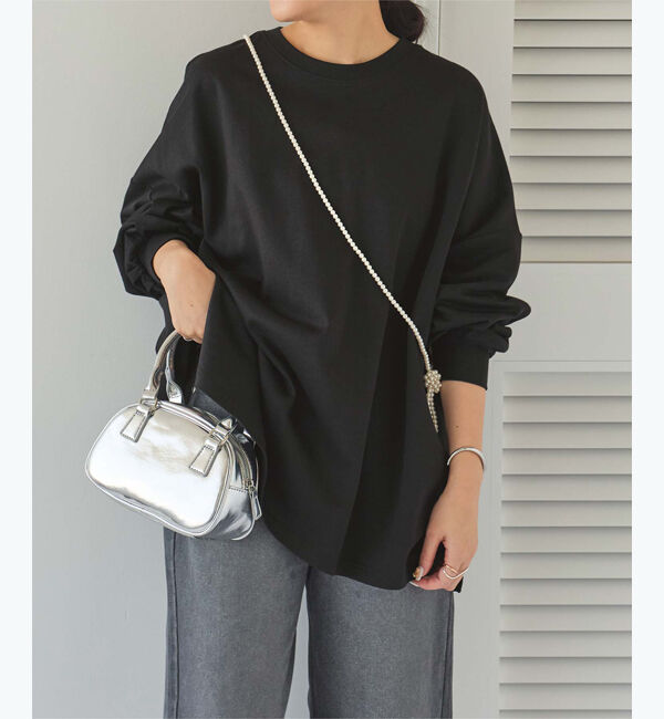 titivate「ルーズシルエットカットソープルオーバー」|Tシャツ・カットソー|ブラック