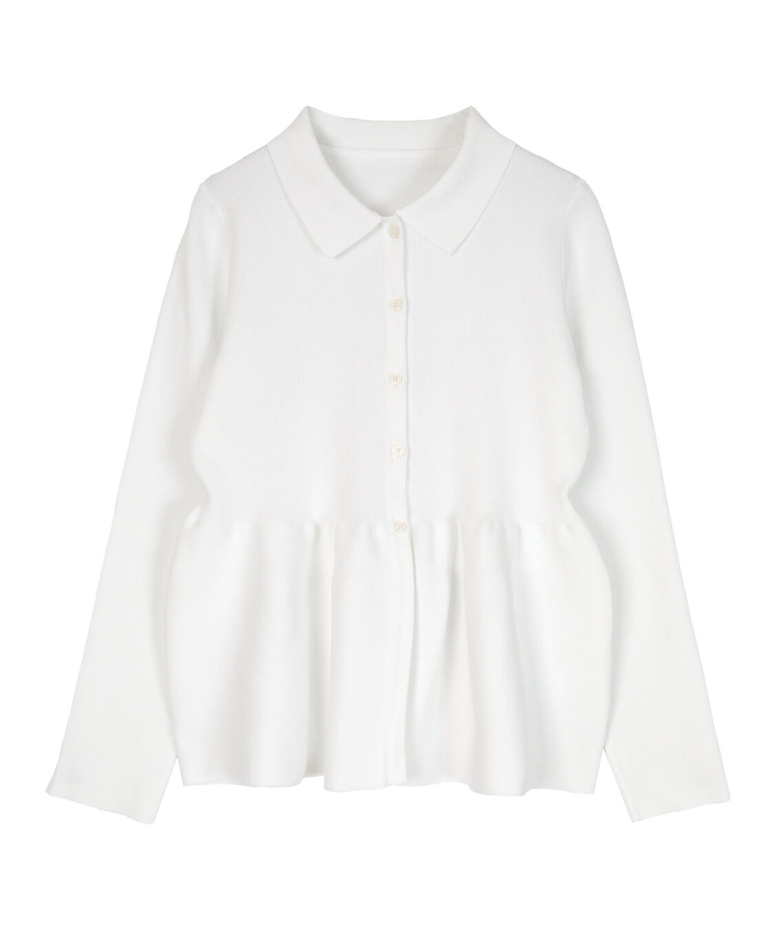 ur's「ウエストペプラムポロニットカーディガン」|ニット・セーター|